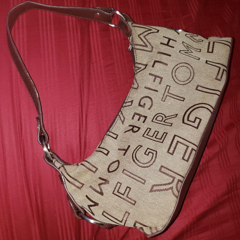 Tommy Hilfiger Small Tan & Brown Handbag
